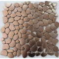 Rose golden color stainless steel 8mm mosaic